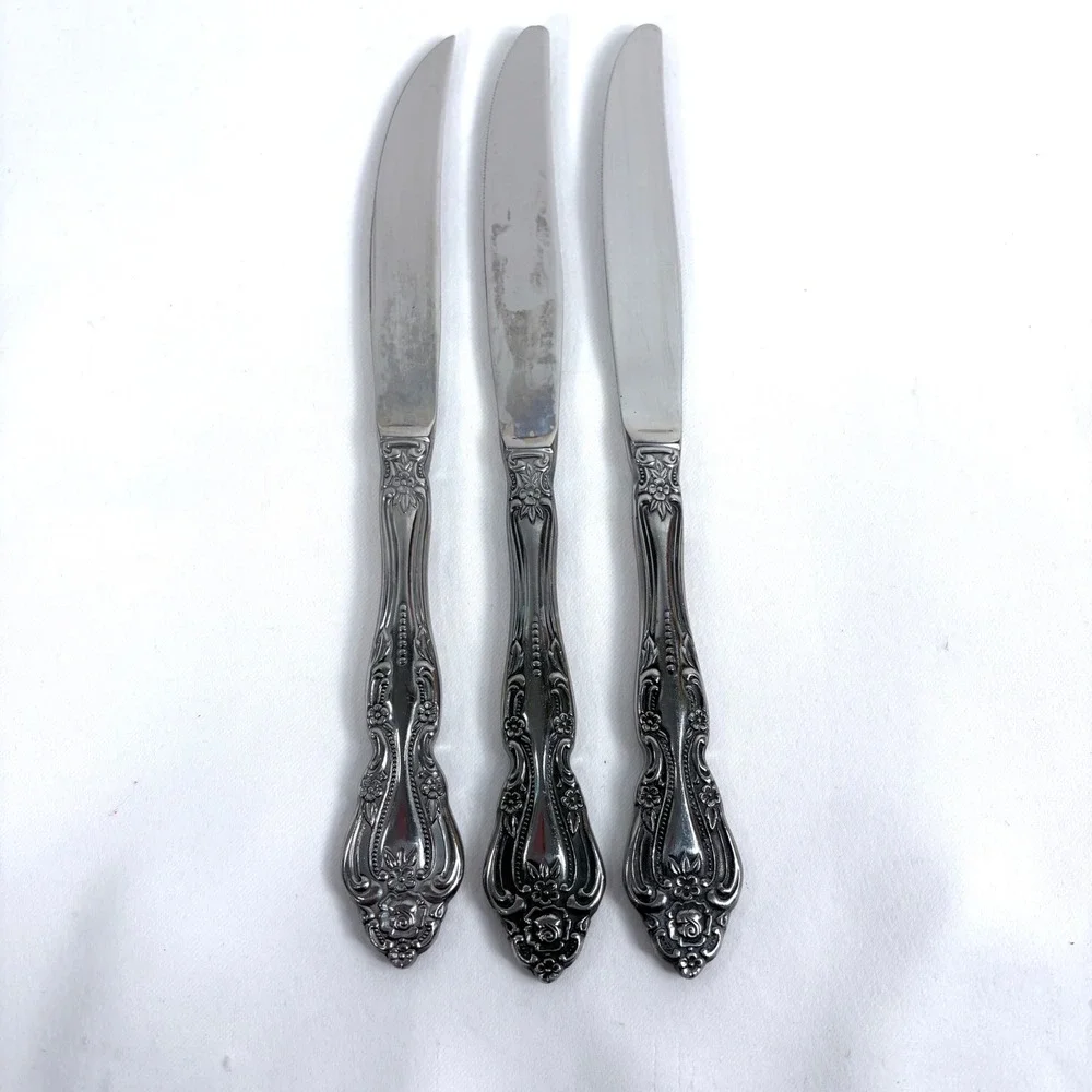Imperial International 2‎ Dinner 1 Steak knife Silver Classic Baroque Stainless